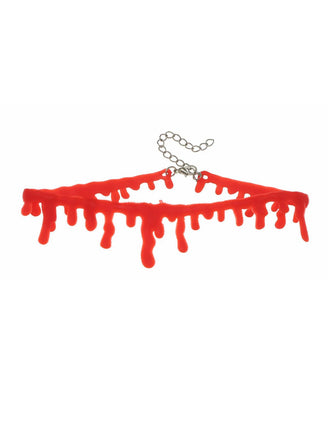 Collana vintage con imitazione sanguinante Halloween