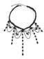 Collana gotico con nappe in cristallo artificiale nero