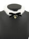 Collana girocollo in peluche con campanellino natalizio e fiocco