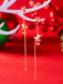 Orecchini pendenti lunghi a forma di Babbo Natale rosso