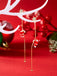 Orecchini pendenti lunghi a forma di Babbo Natale rosso