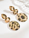 Orecchini pendenti vintage con stampa leopardata
