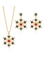 Set di gioielli con collana e orecchini a forma di fiocco di neve
