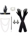 [Prevendita] Set con cerchietto di piume e collana di perle feste Gatsby anni '20