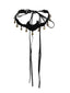 Collana di Halloween in flanella con luna e stelle nere