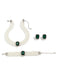 Set di collana bracciale e orecchini con perle e pietre preziose