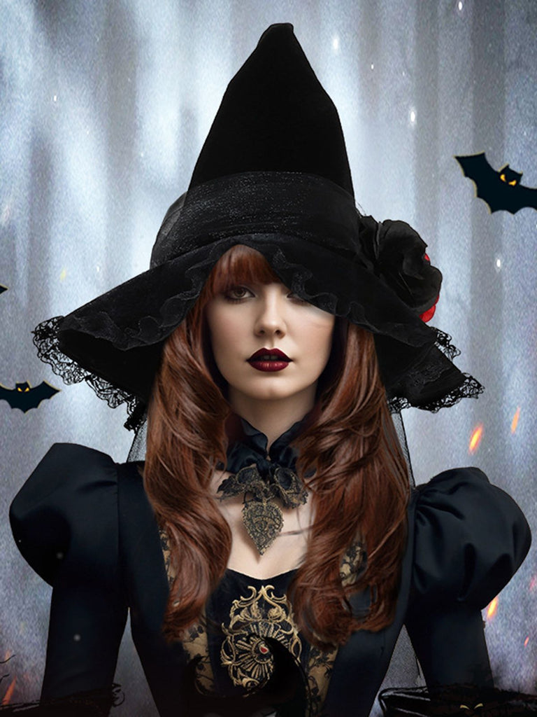 Cappello da strega vintage con punta Halloween