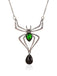 3PCS Set di collana e orecchini e anello ragno verde