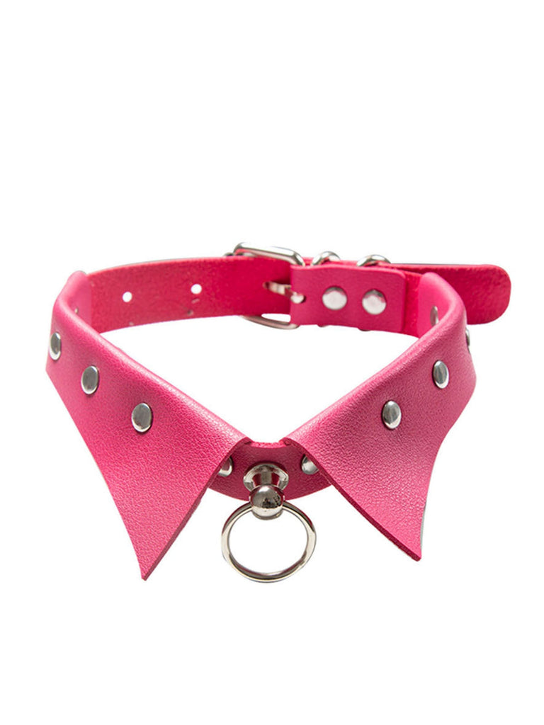 Collana girocollo in similpelle gotica per Halloween