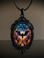 Collana con ciondolo nero a forma di pipistrello Halloween