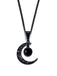 Collana con mezzaluna cava nero di Halloween