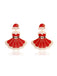Orecchini con abito natalizio e cappello da Babbo Natale