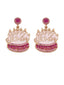 Orecchini vintage a forma di torta di compleanno con strass