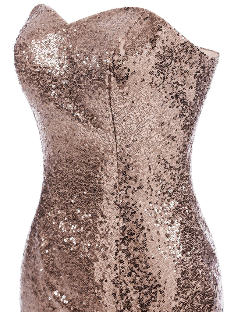 Abito con paillettes senza spalline vintage anni '30