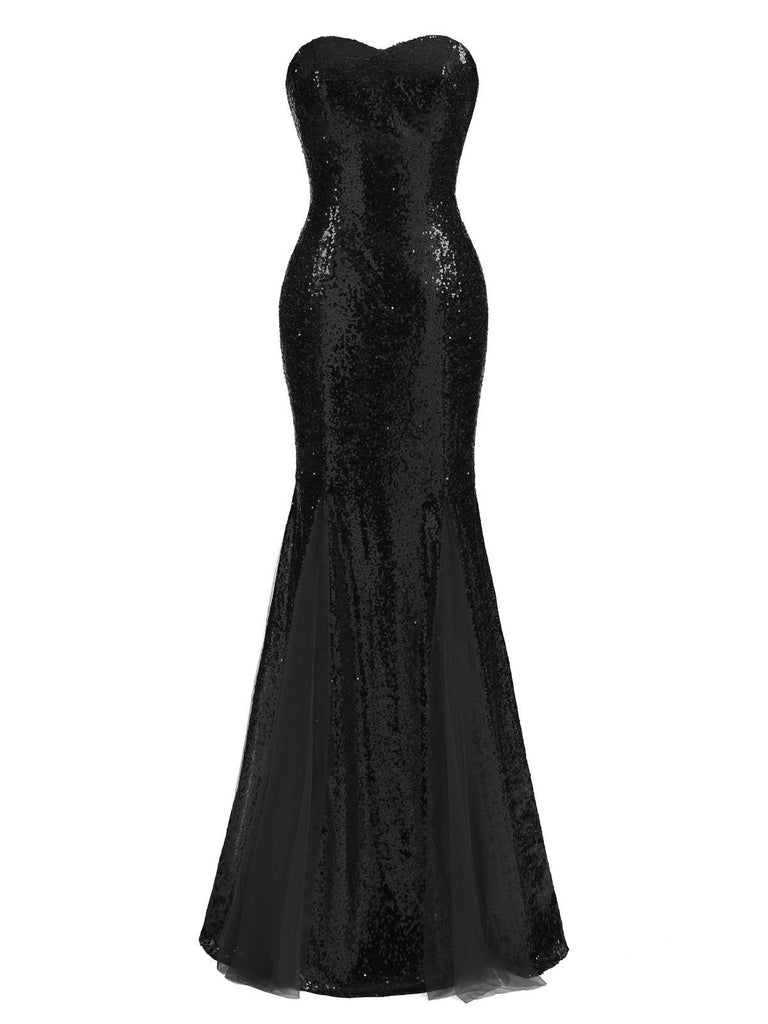 Abito con paillettes senza spalline vintage anni '30
