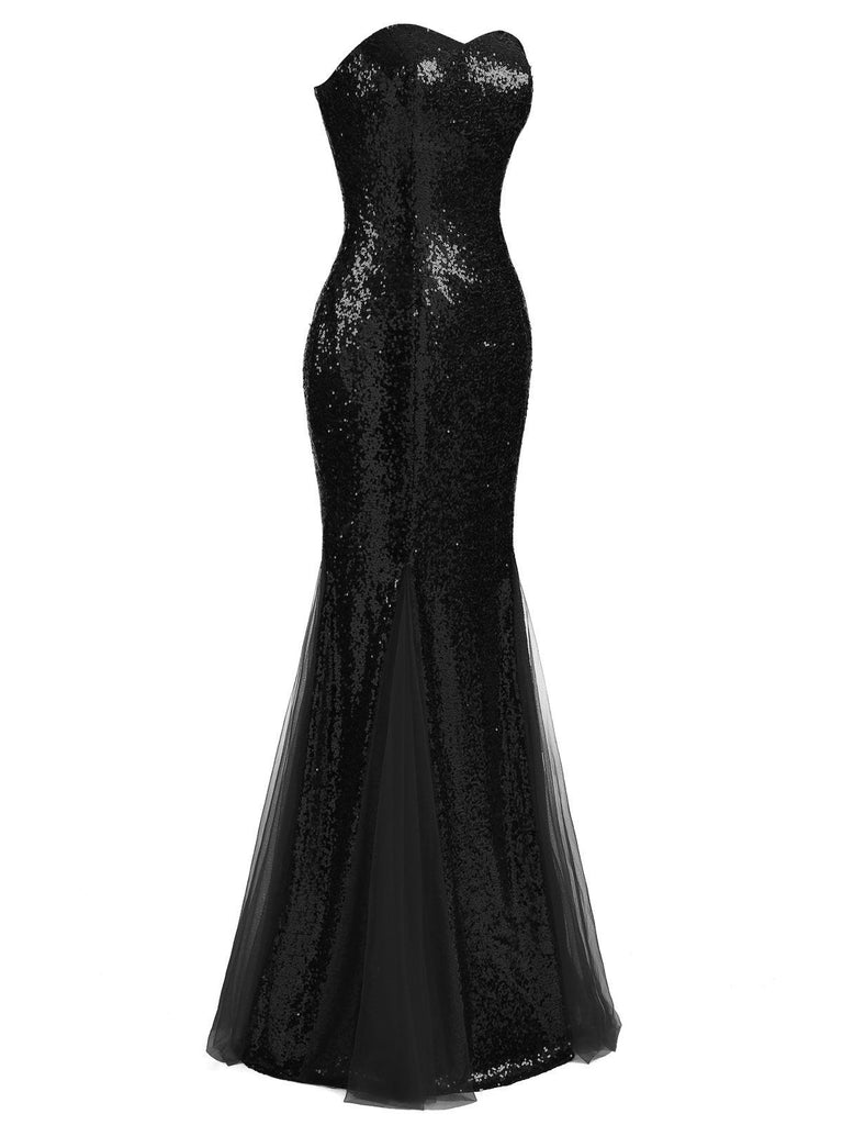Abito con paillettes senza spalline vintage anni '30