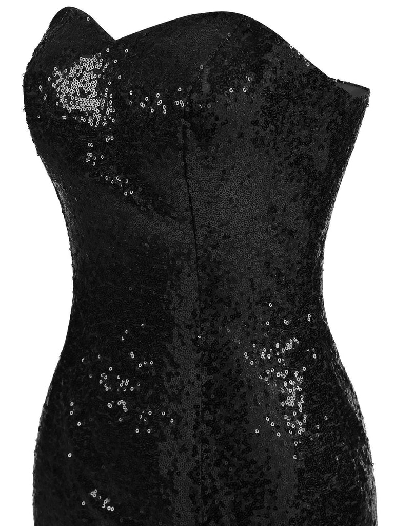 Abito con paillettes senza spalline vintage anni '30