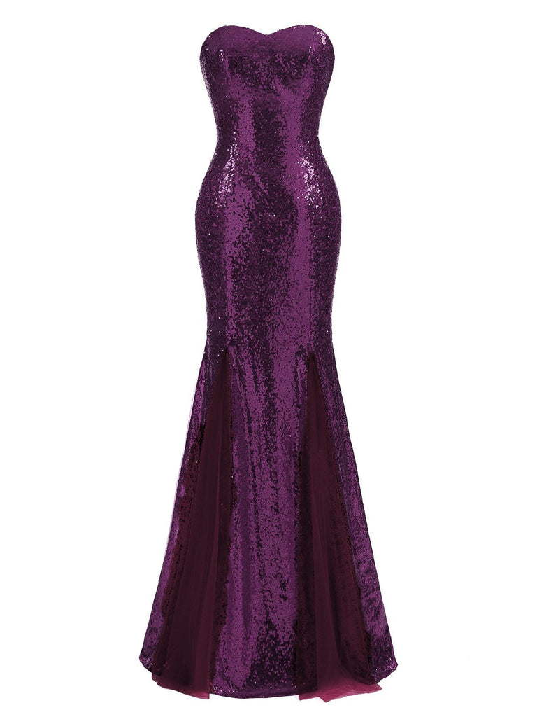 Abito con paillettes senza spalline vintage anni '30