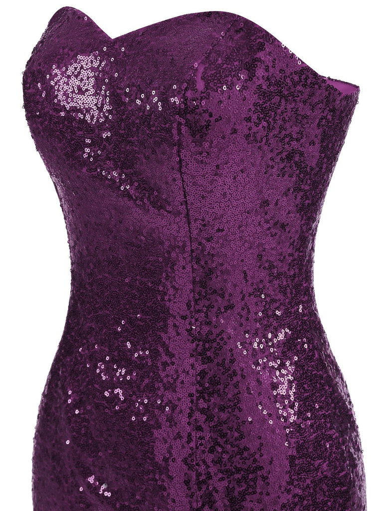 Abito con paillettes senza spalline vintage anni '30