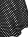 Abito a ruota a pois con scollo all'americana rosso anni '50