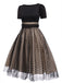 Abito a pois con set di accessori nero anni '50