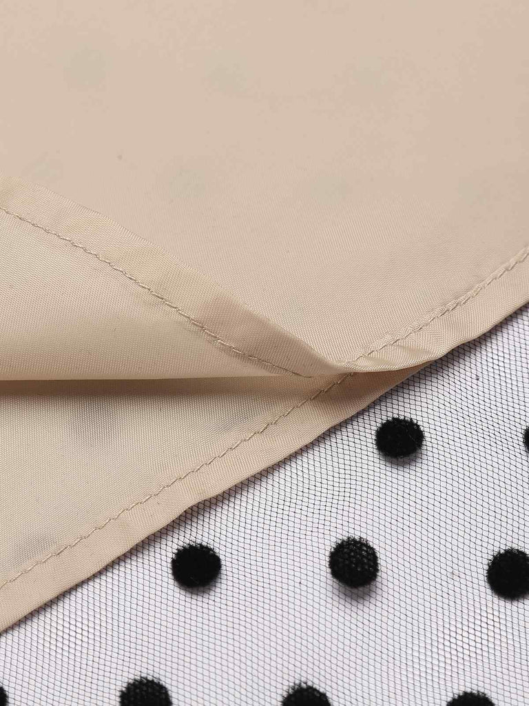 Abito a pois con set di accessori nero anni '50