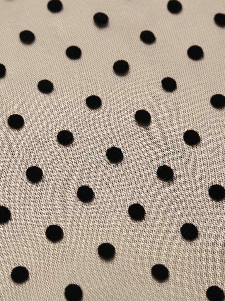 Abito a pois con set di accessori nero anni '50