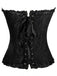 Corsetto overbust in pizzo gotico nero steampunk