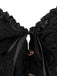 Corsetto overbust in pizzo gotico nero steampunk