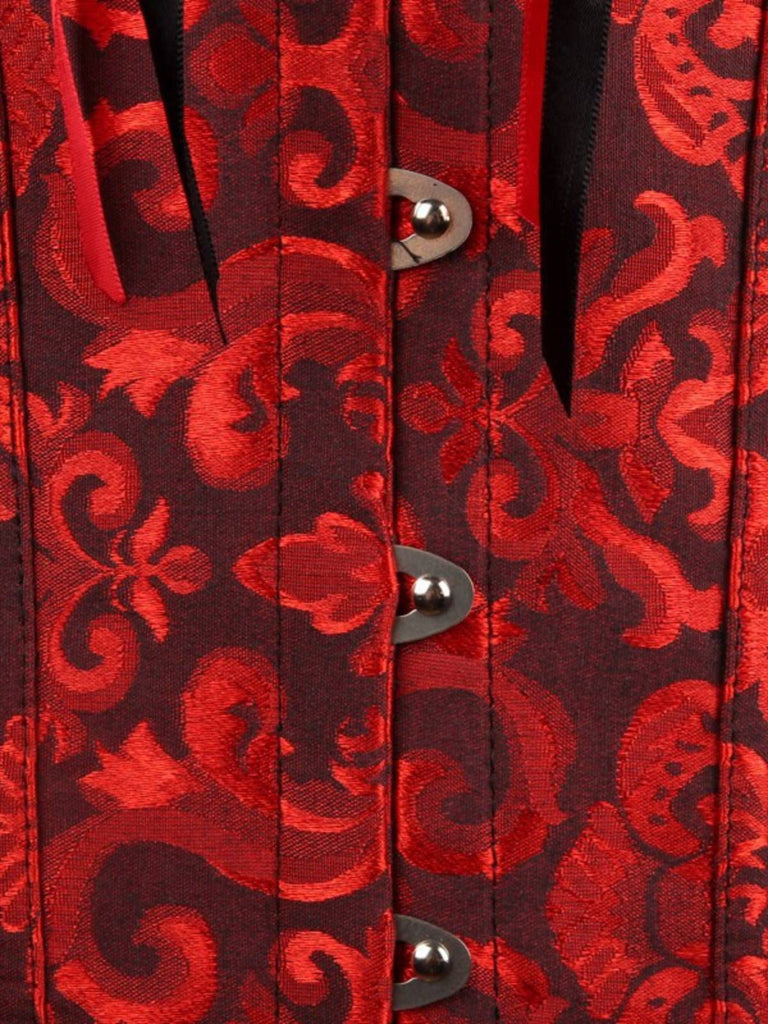 Corsetto overbust in pizzo gotico nero steampunk