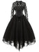 Abito a ruota in pizzo steampunk Halloween anni '50