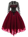 Abito a ruota in pizzo steampunk Halloween anni '50