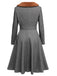 Cappotto in pelliccia sintetica con revers grigio anni '30