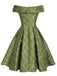 Abito farfalla spalle scoperte verde anni '50
