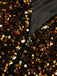 Abito con glitter oro patchwork rosso anni '50