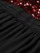 Abito con glitter oro patchwork rosso anni '50