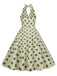 Abito a ruota con a pois  scollo all'americana anni '50