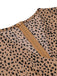 Tuta corta scollo a V maniche a sbuffo stampa leopardo anni '30