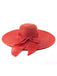 Cappello da sole in rafia a tesa larga con nastro