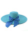 Cappello da sole in rafia a tesa larga con nastro