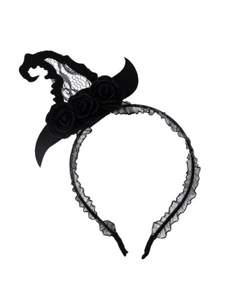 Fascia per capelli con decorazione 3D per cappello Halloween nero