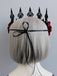 Cerchietto con corona di rose rosso Halloween