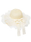 Cappello da sole con fiocco in pizzo e balza trasparente vintage