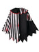 Mantello da clown horror Halloween in bianco e nero anni '50