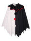 Mantello da clown horror Halloween in bianco e nero anni '50