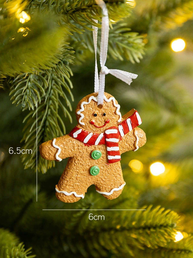 Ornamenti natalizi vintage a forma di omino di pan di zenzero