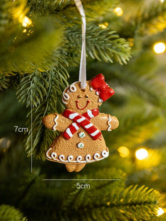 Ornamenti natalizi vintage a forma di omino di pan di zenzero