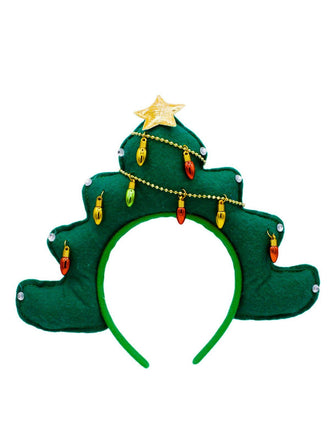 Cerchietto con lampadine a forma di albero di Natale