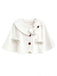 Mantella con fiocco e collo rotondo bianco anni '50