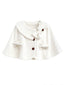 Mantella con fiocco e collo rotondo bianco anni '50